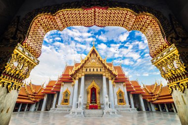 Mermer Tapınak wat benchamabophit mavi gökyüzü