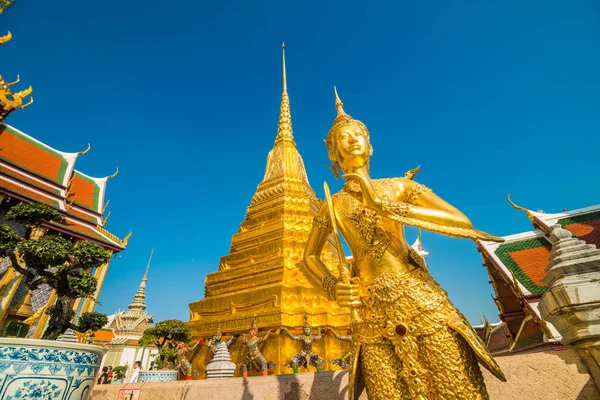 Złota Pagoda Tempe Szmaragdowej Buddy Świątynia Royal Grand Palace — Zdjęcie stockowe