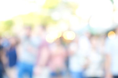 Bulanık insanlar Chatuchak Jj pazarda sokak yürüyüş