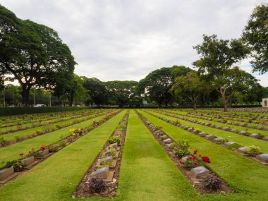 Kanchanaburi savaş mezarlığı mezarlık