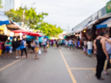 Bulanık insanlar Chatuchak hafta sonu Pazar açık alışveriş
