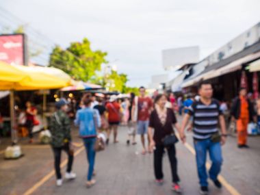 Bulanık insanlar Chatuchak hafta sonu Pazar açık alışveriş