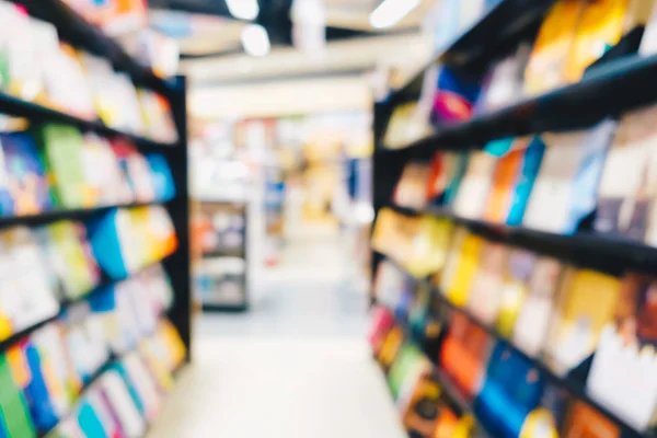 Prateleiras Fundo Borradas Livraria Conceito Educação — Fotografia de Stock