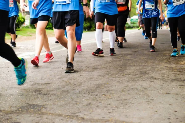 Grupo Pessoas Que Correm Parque Público Cidade Heathy Conceito Esporte — Fotografia de Stock