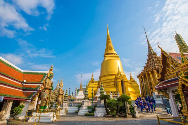 Wat Phra Kaew Palace Grand Budynek Świątyni Buddy Tajlandia Bangkok — Zdjęcie stockowe