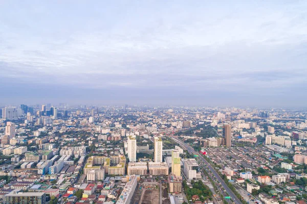 Urban Byggnad Centrala Bangkok Skyline Morgon Solen Stiga Thailand — Stockfoto
