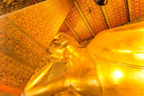 Reclining Golden Buddha Pagoda Wat Pho Bangkok Thailand — Stock Photo, Image