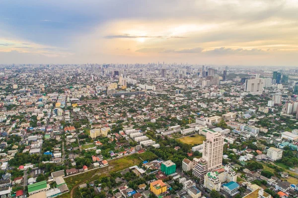 Bangkok Metropolis Silhuett Twilight Sunset Downtown För Thailand — Stockfoto