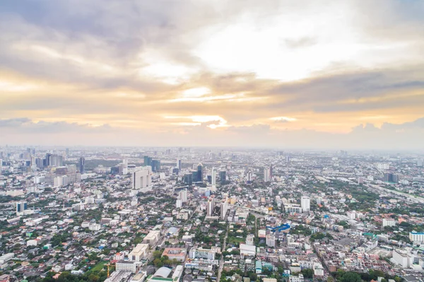 Bangkok Metropolis Silhuett Twilight Sunset Downtown För Thailand — Stockfoto