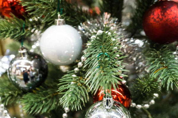 Albero Natale Con Regalo Decorazione — Foto Stock