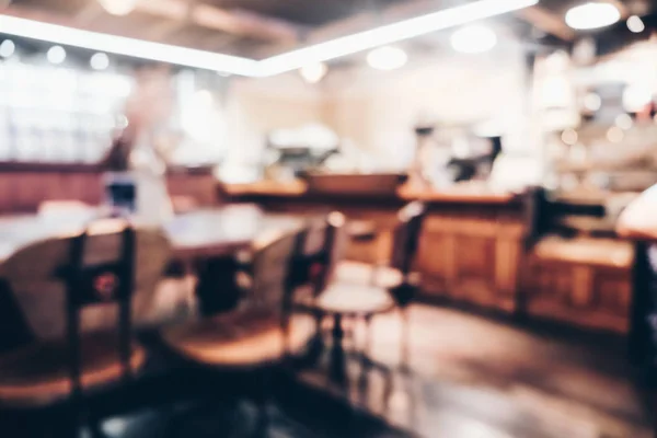 Blurred vintage coffee shop with people background, Food and drink concept