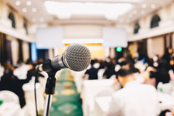 Blurred Group People Seminar Hotel Room Business Background — Stock Photo, Image