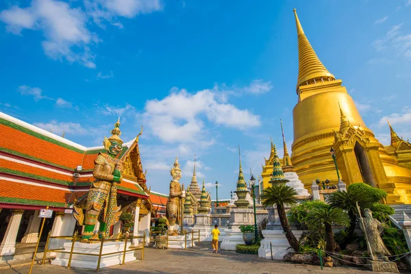 Wat Phra Kaew Palace Grand Budynek Świątyni Buddy Tajlandia Bangkok — Zdjęcie stockowe