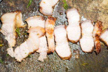 Kızarmış domuz Barbekü tahtaya kesme