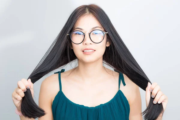 Occhiali asiatici belle donne sexy — Foto Stock