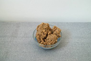 Organik çiğ karides ezmesi Tayland yemeği üst görünümü