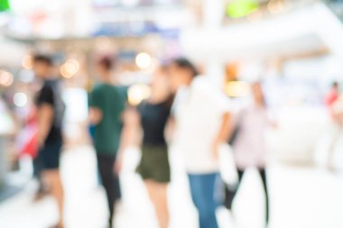 Bulanık bokeh insanlar süpermarketten alışveriş yapıyor modernticaret geçmişi