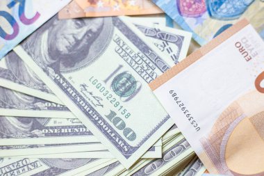 Euro para iş finans geçmişi etrafında ABD doları para