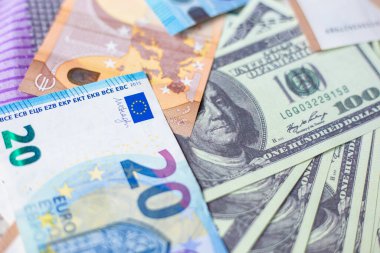 Euro para iş finans geçmişi etrafında ABD doları para