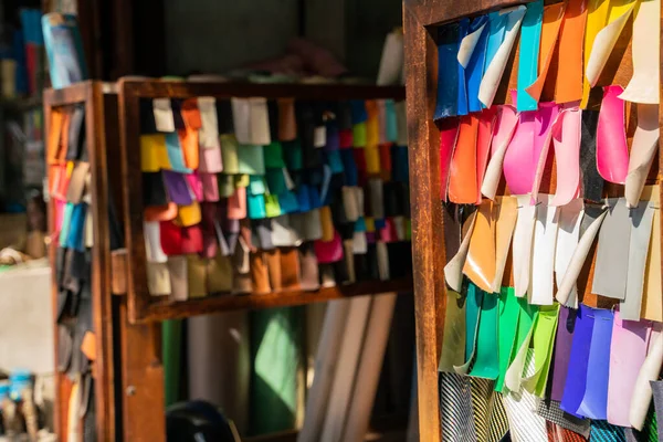 Echt Leder Ambachten Werkplaats Ambachtelijke Winkel — Stockfoto