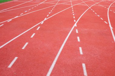 Kırmızı çalışan parça dokusu spor arka planı