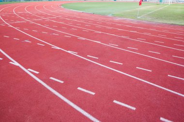 Kırmızı çalışan parça dokusu spor arka planı