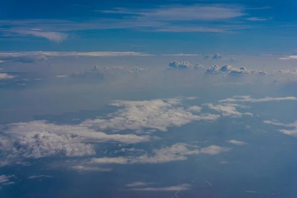 Naturaleza Lndscape Cielo Azul Con Vista Nube Forma Avión —  Fotos de Stock