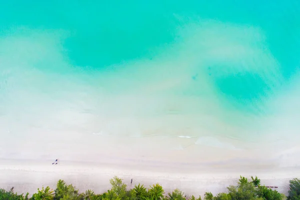 Flygfoto Havet Strand Turkos Vatten Natur Landskap Koh Kood Thailand — Stockfoto