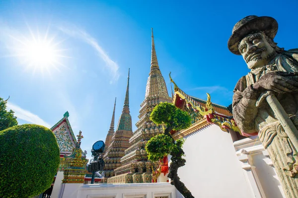 Architecture Old Buddhist Pagoda Wat Pho Sightseeing Bangkok — Stock Photo, Image