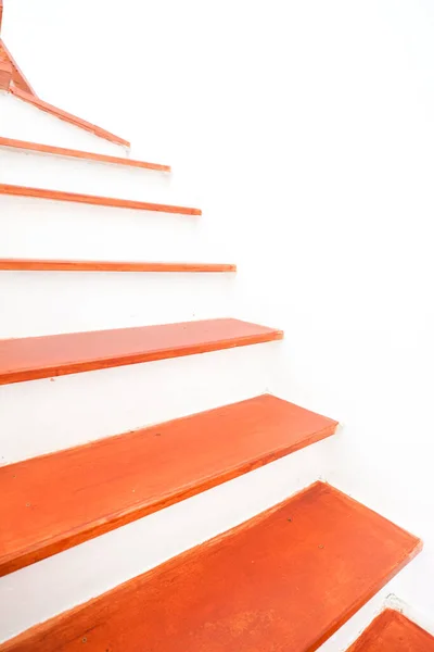 Modern Brown Wood Stair Cement Living Room Real Estate — Stock Photo, Image