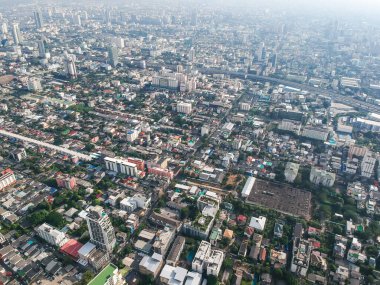 Bangkok, Tayland 'daki modern binanın şehir manzarası