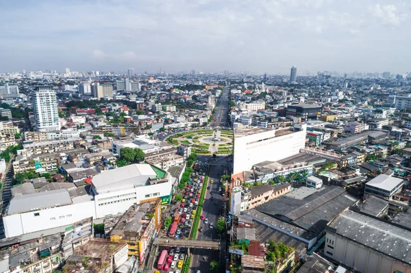 Bangkok Tayland Trafik Yolu Olan Modern Bir Bina — Stok fotoğraf