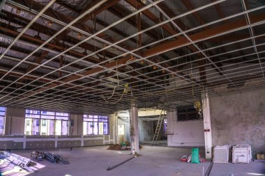 İç yenileme modern apartman, inşaat halindeki ev.