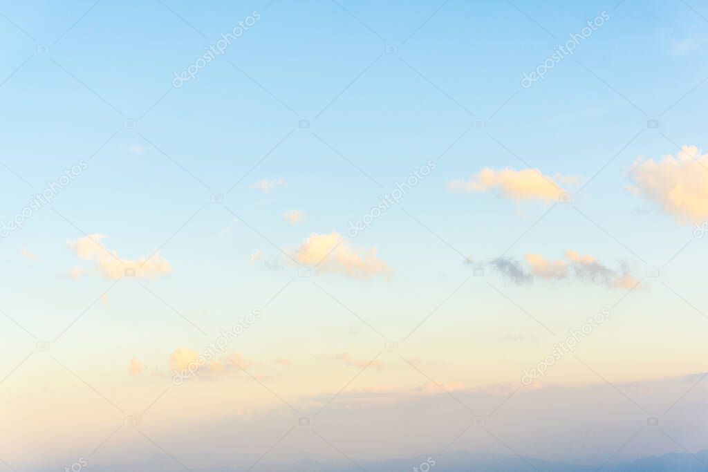 Natural landscape sunset with colorful sky cloud atmosphere background