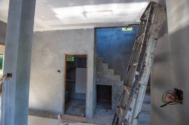 İç modern ev inşaatı yenileme endüstrisi, yeni ev konsepti