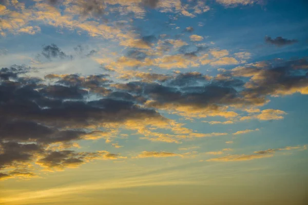 Bunte Sonnenuntergang Licht Himmel Mit Wolken Natur Landschaft — Stockfoto