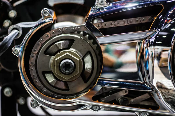 Moto Pistons Moteur Classique Gros Plan — Photo