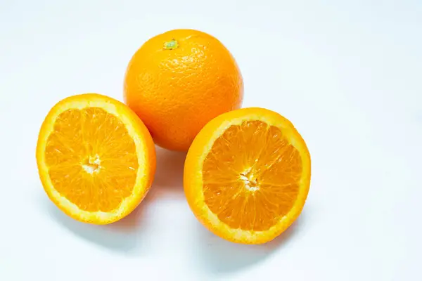 Frutas Tropicales Color Naranja Frescas Fondo Blanco Frutas Vitamínicas — Foto de Stock