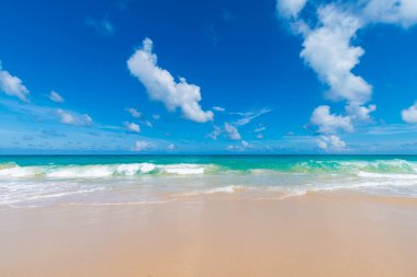 Deniz dalgası kumsalı güneşli bir gün Andaman Denizi Phuket Tayland