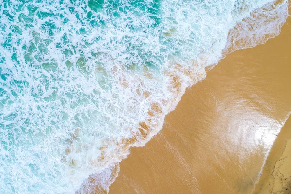 Вид Воздуха Морской Пляж Голубой Бирюзовой Волны Отпуск Caoncept — стоковое фото