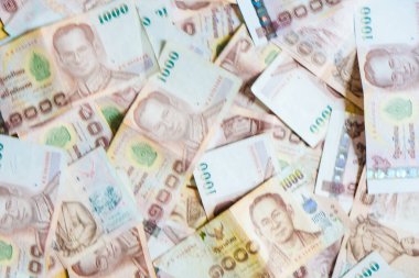 Tayland para notu arka plan istifleme, iş konsepti olarak kullanılıyor