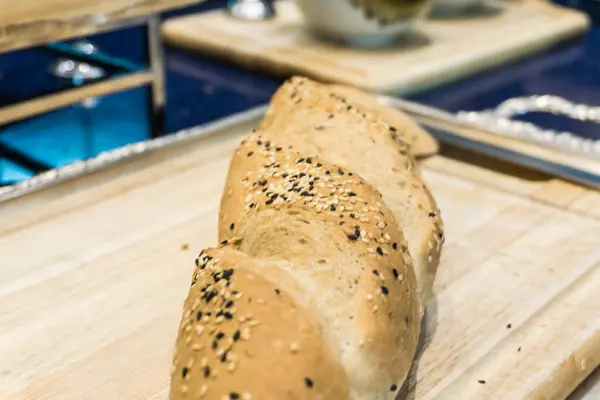 Hemlagat Fullkornsbröd Traditionellt Bageri Frukost Mat Prydnad — Stockfoto