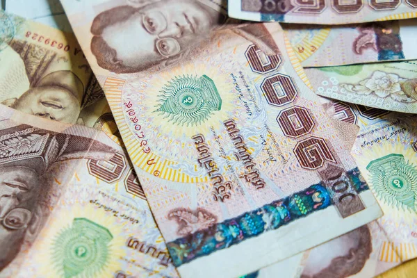 Таїланд 1000 Купальні Банкноти Задній План Бізнес Концепція — стокове фото