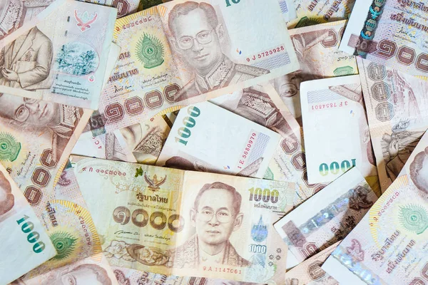 Thailand 1000 Bath Value Money Note Background Business Concept — Stock Photo, Image