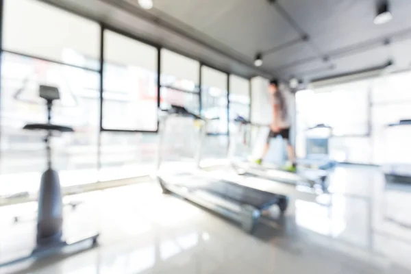 Abstrato Desfocado Sala Fitness Com Muitos Tipos Máquina Conceito Saudável — Fotografia de Stock