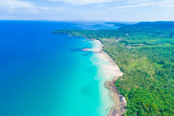 Increíble Mar Playa Agua Turquesa Naturaleza Paisaje Vista Aérea — Foto de Stock