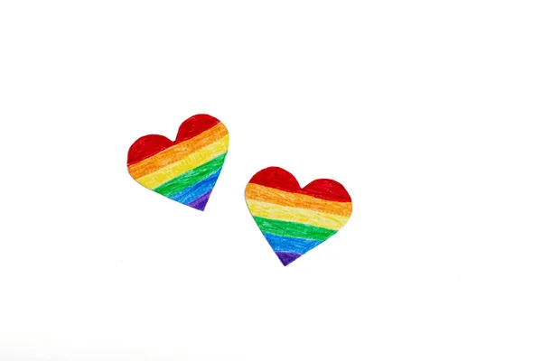 Mockup Hecho Con Bandera Del Orgullo Lgbt Con Corazon Coloreado Fotografia De Stock C Alinabuphoto 367806226 Depositphotos
