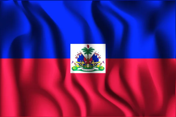 Bandeira do Haiti. Ícone em forma retangular —  Vetores de Stock