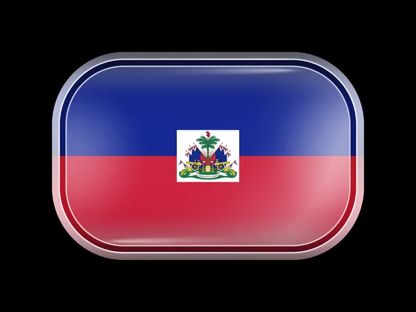 Haiti zászlaja. Lekerekített sarkokkal rendelkező téglalap alakú — Stock Vector