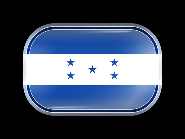 Bandera de Honduras. Forma rectangular con esquinas redondeadas — Vector de stock